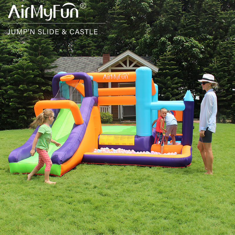 Load image into Gallery viewer, Inflatable Bounce House with Long Slide
