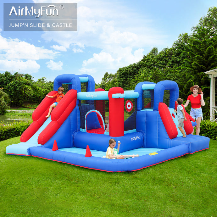 AirMyFun Inflatable Kids Double Slide