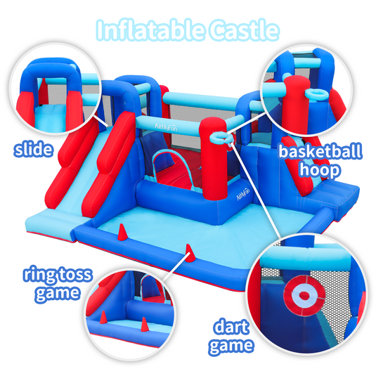 AirMyFun Inflatable Kids Double Slide