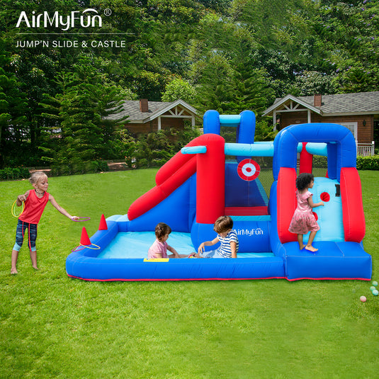 AirMyFun Inflatable Kids Double Slide