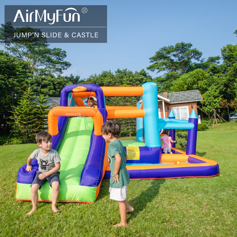 Load image into Gallery viewer, Inflatable Bounce House with Long Slide
