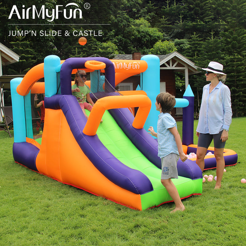 Load image into Gallery viewer, Inflatable Bounce House with Long Slide
