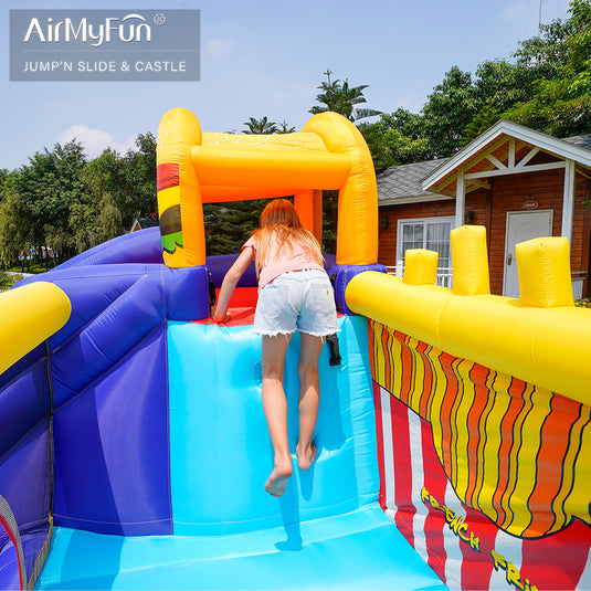 Bounce House with Hamburger Ketchup Shape