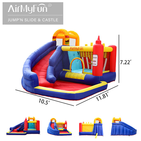 Bounce House with Hamburger Ketchup Shape