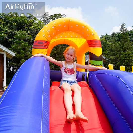 Bounce House with Hamburger Ketchup Shape