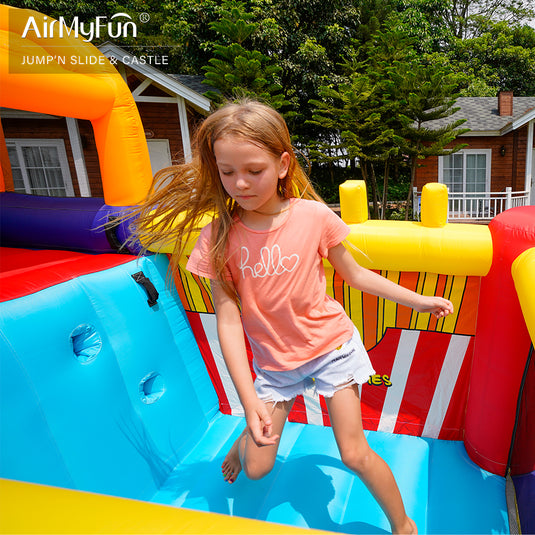 Bounce House with Hamburger Ketchup Shape