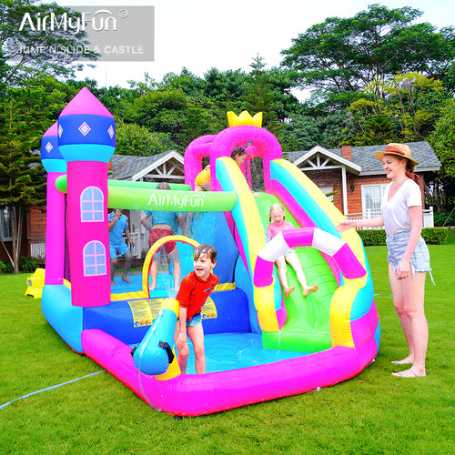 AirMyFun Pink Princess Bouncy Castle