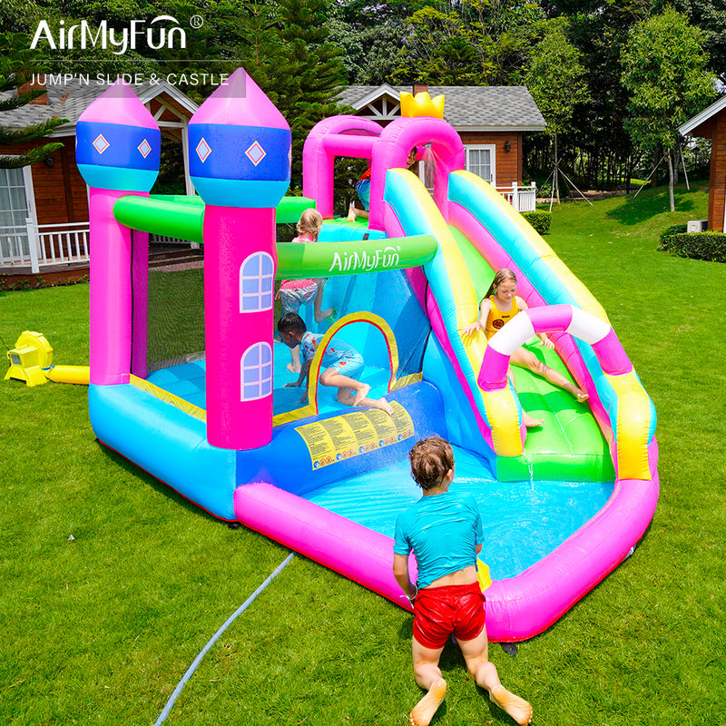 Load image into Gallery viewer, AirMyFun Pink Princess Bouncy Castle
