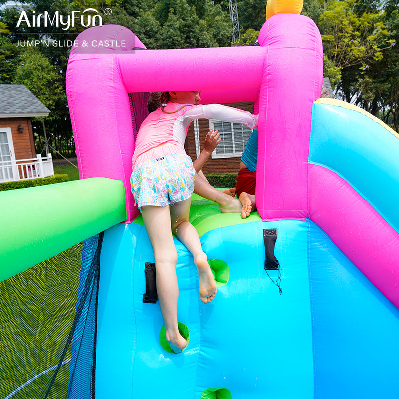 Load image into Gallery viewer, AirMyFun Pink Princess Bouncy Castle
