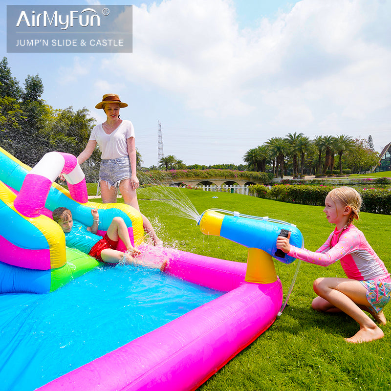 Load image into Gallery viewer, AirMyFun Pink Princess Bouncy Castle
