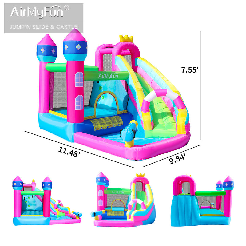 Load image into Gallery viewer, AirMyFun Pink Princess Bouncy Castle
