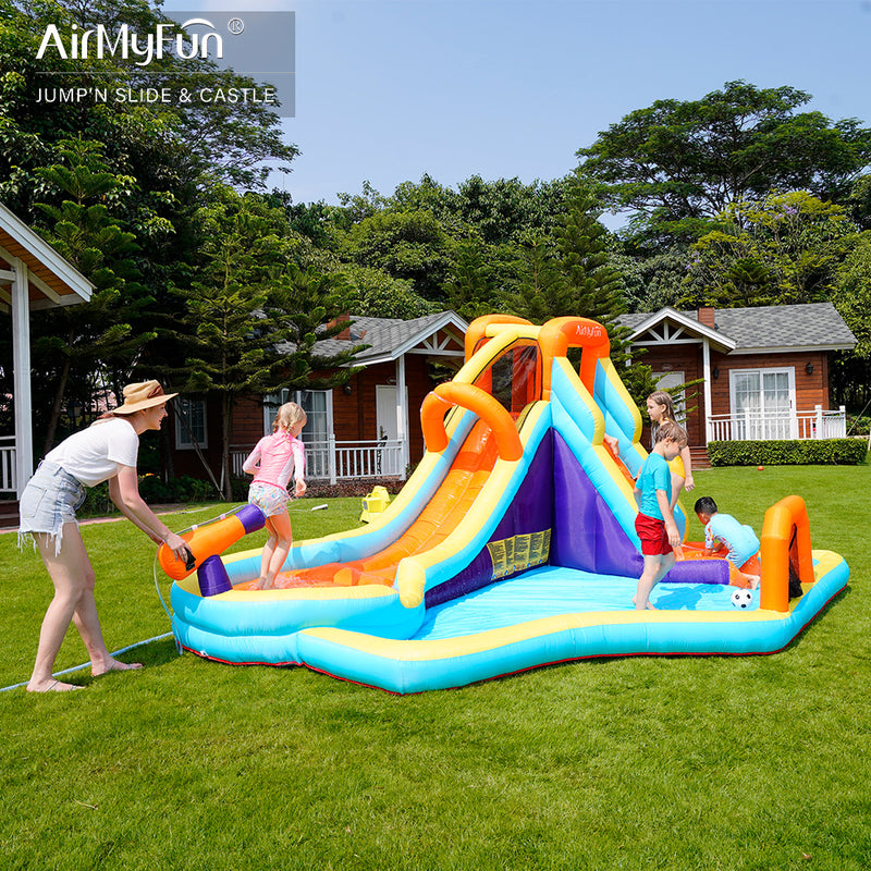 Load image into Gallery viewer, AirMyFun Climbing Slide Water Castle
