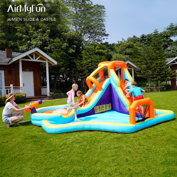 AirMyFun Climbing Slide Water Castle