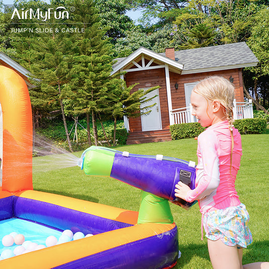 Caterpillar Water Slide and Bowling Jumping Area